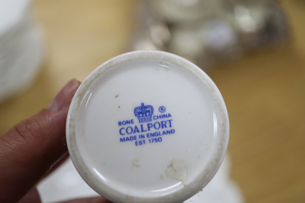 A Coalport cabbage leaf dinner service